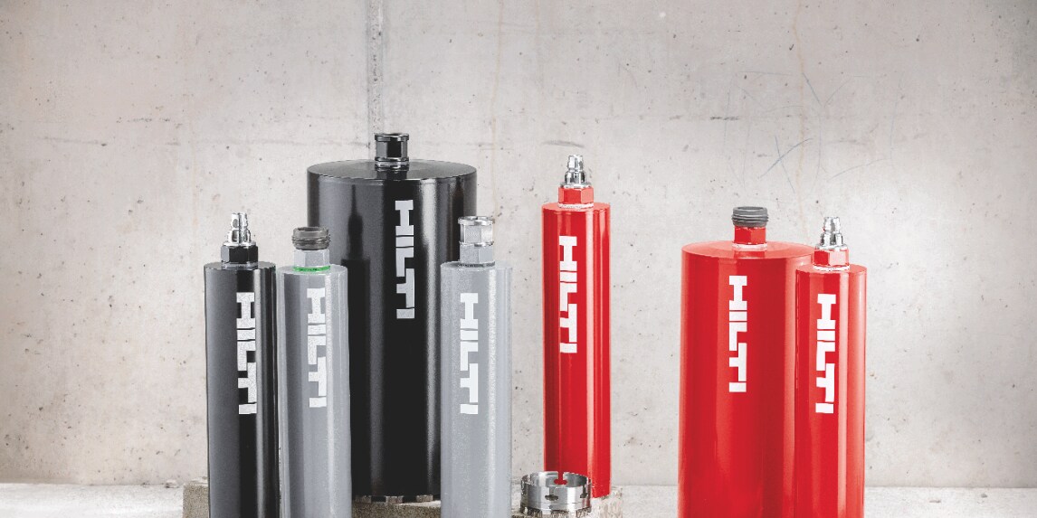 Hilti diamond drilling core bits are available in three performance levels
