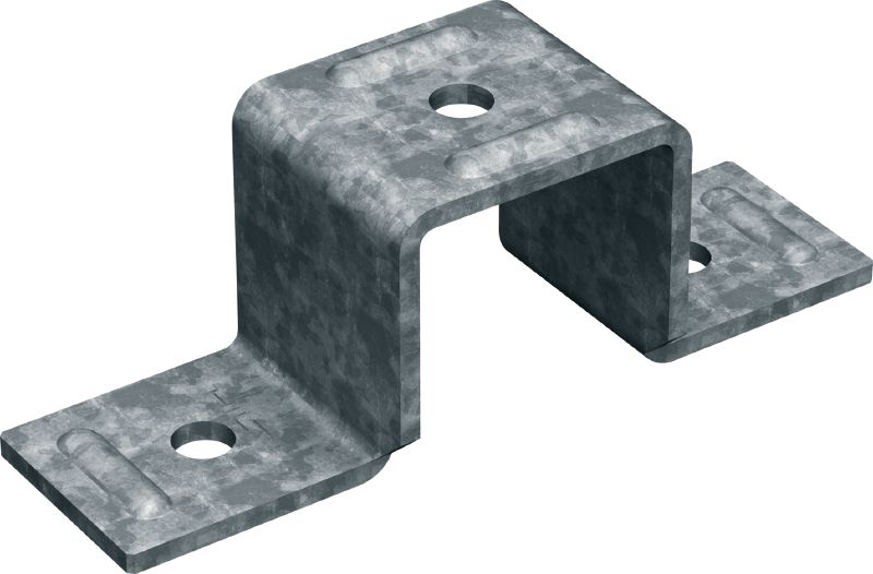 Raccord en U MT-CC-70 OC Attache pour la connexion transversale d’un rail lourd MT avec une autre entretoise/un autre rail lourd, pour une utilisation extérieure avec une faible pollution