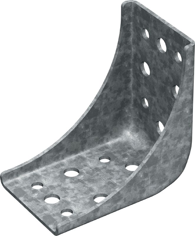 Équerre renforcée MT-C-GL OC Support d'angle renforcé soutenu pour structures de rail lourd MT pour charges lourdes sujettes au charges 3D, pour une utilisation en extérieur à faible pollution