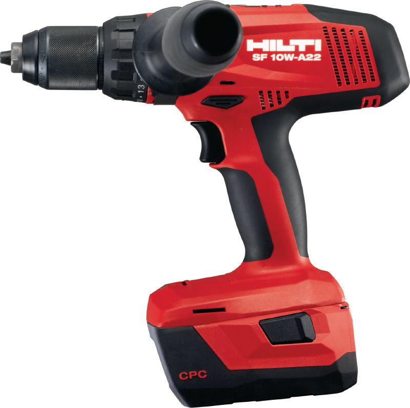 Visseuse-perceuse sans fil ATC SF 10W-A Visseuse-perceuse haut de gamme à batterie de 22 V avec contrôle actif du couple et engrenages à quatre vitesses qui développent un couple élevé lors d’applications exigeantes dans le bois et d’autres matériaux
