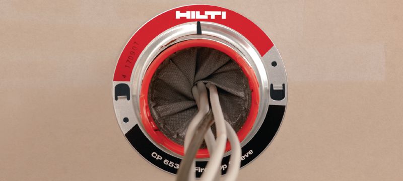 Manchon coupe-feu pré-découpé CP 653 Chemin de câbles pour un câblage dense avec contrôle optimal du débit d'air Applications 1
