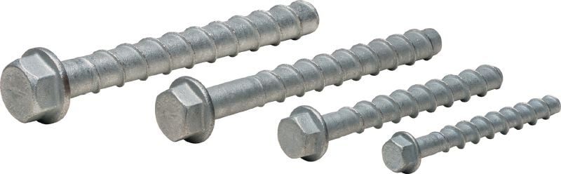 KH-EZ CRC Screw anchor Ultimate screw anchor with corrosion-resistant coating (mechanically galvanized carbon steel, hex head)