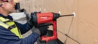 Cloueur d'isolation à gaz GX-IE XL Cloueur à gaz pour fixation d'isolant dans du béton léger, du béton dur et des goujons en acier formés à froid (épaisseur des panneaux isolants de 25 à 200 mm | 1 po à 7 7/8 po) Applications 1