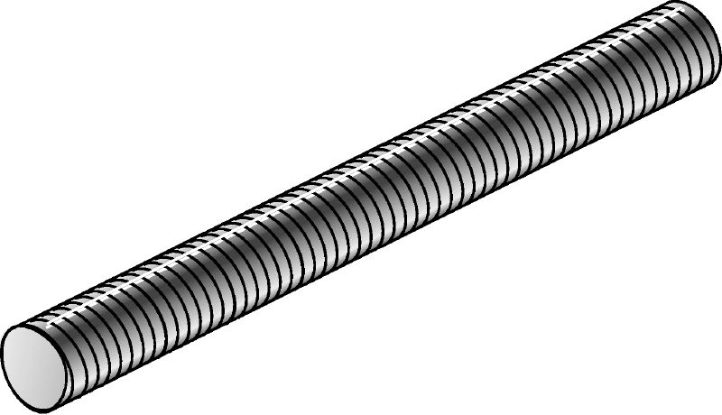 Tige filetée AM – classe d'acier 4.8 (HDG) Tige filetée en acier 4.8, galvanisé à chaud (HDG)