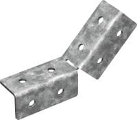 Support d'angle de 45 degrés MT-AB-LL2 45 OC Support d'angle de 45 degrés pour le renfort des structures de rails à entretoises MT-40 et MT-50, pour une utilisation en extérieur à faible pollution