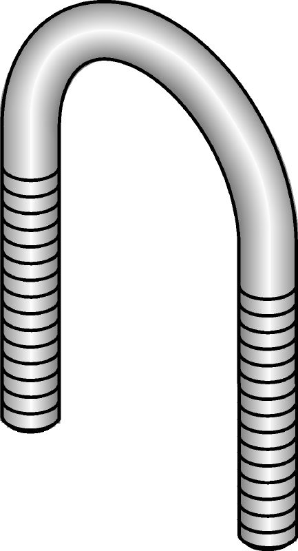 MI-UB Boulons-étriers pour la fixation de tubes à des éléments de liaison