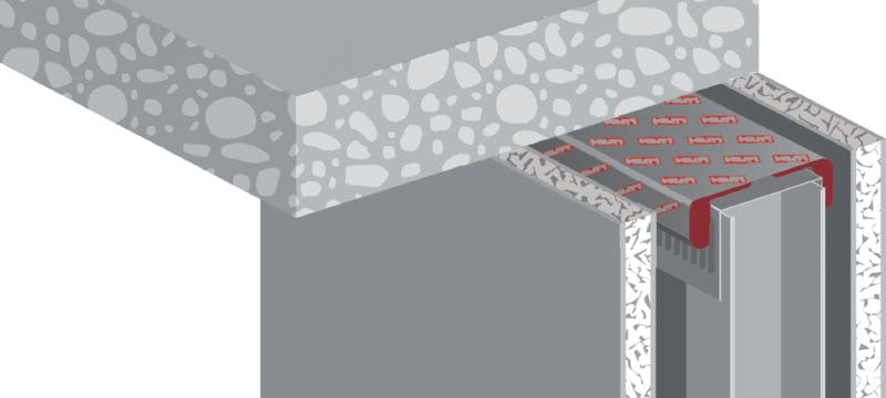 Coupe-feu joint de rail CFS-TTS Solution coupe-feu préformée pour joints supérieurs de cloisons sèches – élimine la nécessité d'un calfeutrage lent et salissant Applications 1