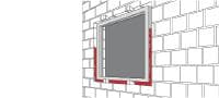Mousse de calfeutrage isolante pour conditions climatiques extrêmes CF-I XTW Mousse isolante contre les intempéries idéale pour sceller les joints de porte et de fenêtre toute l'année Applications 1