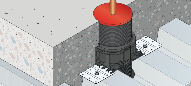 Système de protection contre les chocs (IPS) Bouchon Supérieur d'Étanchéité Solution d'étanchéité à l'eau pré-installé satisfaisant les exigences d'évaluation W pour tuyaux de fonte Applications 1