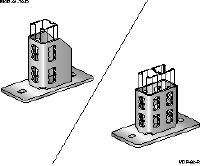 Pied de rail MQP-R Pied de rail en acier inoxydable (A4) pour la fixation dans divers matériau support