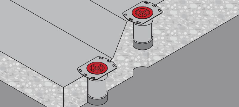 CFS-DID Dispositif à Pose Facile Solution coupe-feu préformée pour le passage de câbles dans plancher Applications 1