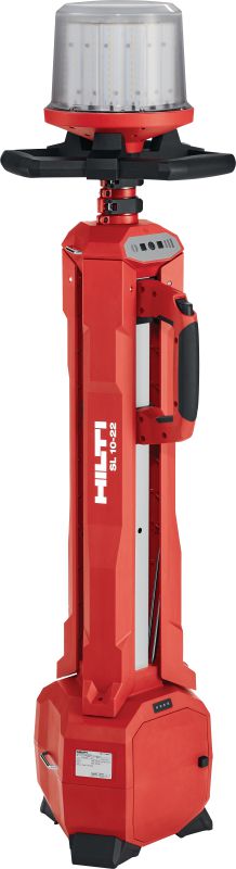 Cordless tower light SL 10-22 Powerful tower light with 360° light coverage for cordless, indoor jobsite illumination
