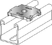 MQZ-F Bored plate (stainless steel) Stainless steel (A4) bored plate for trapeze assembly and anchoring (imperial)