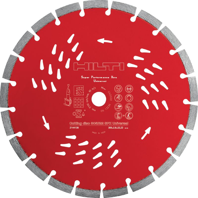 Lame diamant universelle SPX Lame diamant haute performance dotée de la technologie Equidist pour un rendement de coupe supérieur dans différents matériaux supports