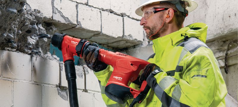 Marteau piqueur TE 500 SDS-Max Burineur de démolition SDS Max (TE-Y) robuste pour le burinage léger dans le béton et la maçonnerie Applications 1