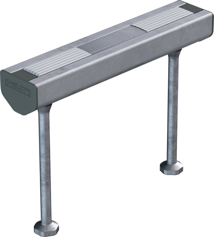 Rail d'ancrage HAC-V standard Rails d'ancrage préscellés avec une capacité de charge améliorée et de multiples profondeurs d’implantation, pour une fixation économique des façades-rideaux