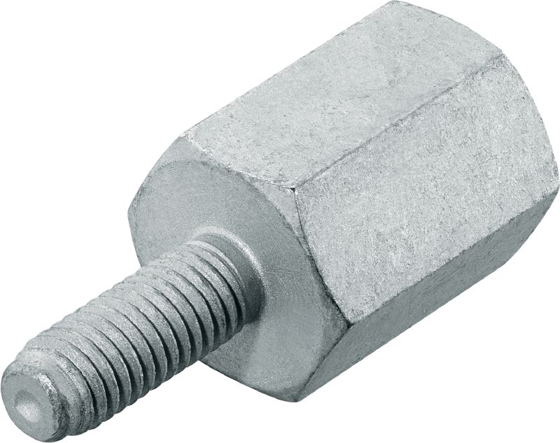 Adaptateur fileté d'espacement MF Étrier fileté mâle-femelle en acier au carbone traité pour fixation à des poutres en acier revêtues de protection passive contre le feu (PFP)