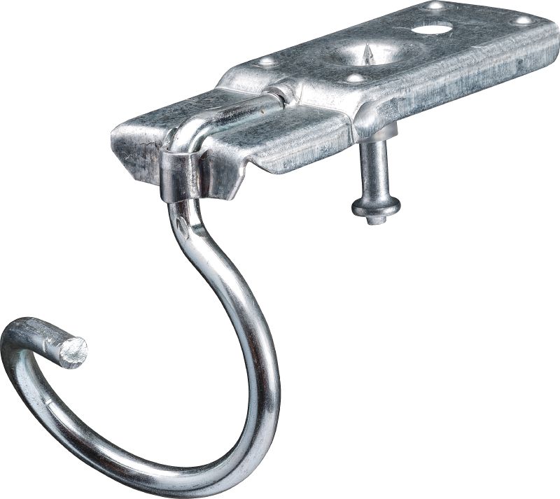 Anneau-bride avec clou X-BR Clip pour tube avec clou pour béton préassemblé à utiliser avec les cloueurs à poudre sur béton dur