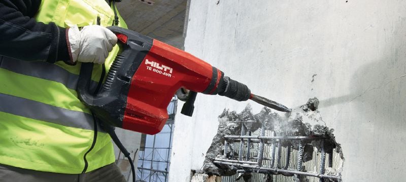 Burin pointu pour mur TE-SX SW Embouts à burin pointu pour murs extra-affutés TE-S pour la démolition des murs en béton et en maçonnerie Applications 1