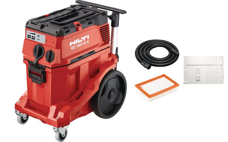 VC 150-6 XE extracteur de poussière Extracteur de poussière puissant avec des prises intégrées pour se brancher à des outils électriques et pour les nettoyages du chantier (sec et humide), avec un réservoir de 4 gallons conforme au 150 pi³/min de l’OSHA
