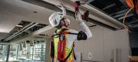 Exosquelette d'épaules large EXO-S Exosquelette pour les métiers de la construction. A porter pour soulager la fatigue des épaules et du cou lors des applications au-dessus du niveau des épaules, pour des circonférences de bicep supérieures à 40 cm (16”). Applications 4
