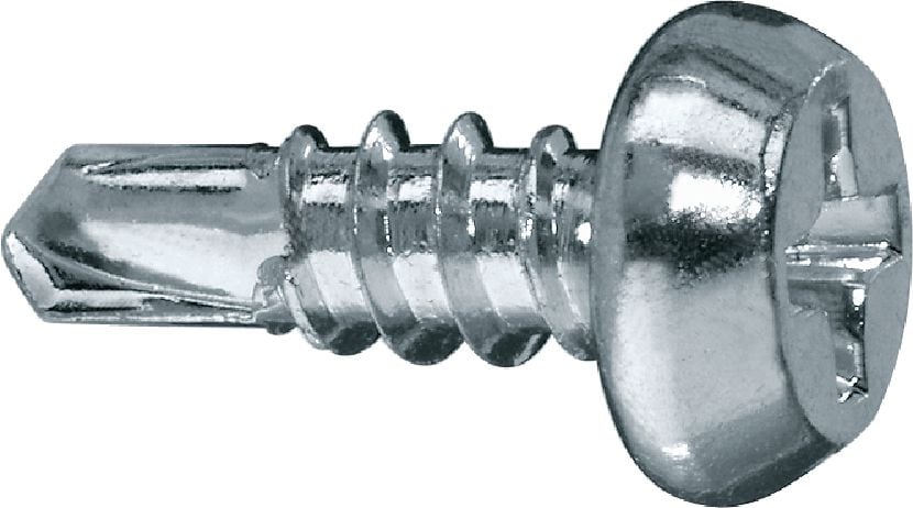 Vis de charpente auto-perceuses PPH SD Zi Vis à tête cylindrique bombée pour ossature métallique intérieure (zinguée) pour la fixation de poteaux sur rails