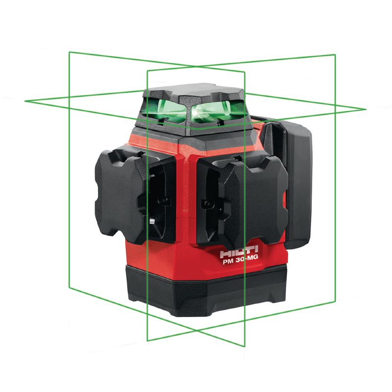 Laser multidirectionnel PM 30-MG Laser multiligne à 3 lignes à 360° pour les mesures de mise à l'aplomb, de mise à niveau, d'alignement et de mise à l'équerre