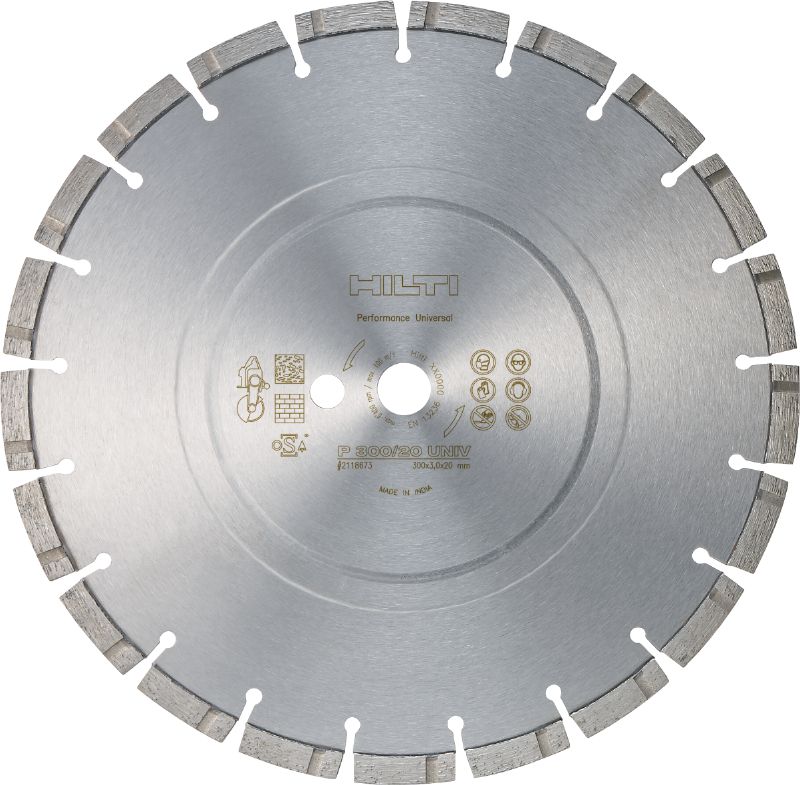 Lame diamant universelle P Lame diamantée pour découpe dans divers matériaux support