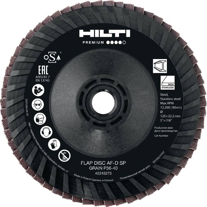 Disque à lamelles convexes filetées AF-D PL SP Disques à lamelles convexes à support plastique de première qualité avec filetage pour le ponçage grossier ou fin de l'acier inoxydable, de l'acier et d'autres métaux