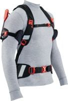 Exosquelette d'épaules large EXO-S Exosquelette pour les métiers de la construction. A porter pour soulager la fatigue des épaules et du cou lors des applications au-dessus du niveau des épaules, pour des circonférences de bicep supérieures à 40 cm (16”).