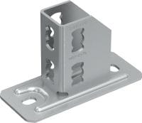 Pied de rail MQP-21-72 Pied de rail galvanisé pour la fixation des profilés MQ sur le béton