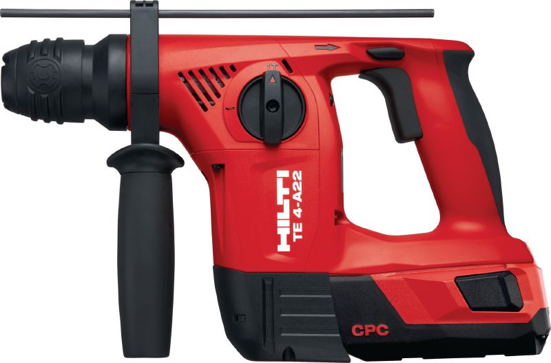 Perforateur sans fil TE 4-A22 Perforateur à batterie 22 V, avec poignée en D permettant un maniement supérieur dans les travaux en série
