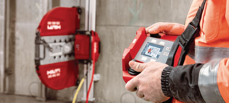 Lame de scie murale Equidist SPX-HCU (arbre H1 compatible avec Hilti) Lame de scie murale haut de gamme (20 kW) pour une vitesse de découpe élevée et une durée de vie accrue dans le béton armé (arbre H1 compatible avec les scies murales Hilti) Applications 1