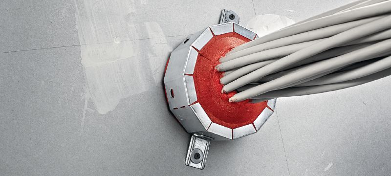 Collier coupe-feu pour câbles CFS-CC Solution permettant de rénover les passages de câbles étanches avec remplissage à 100 % Applications 1