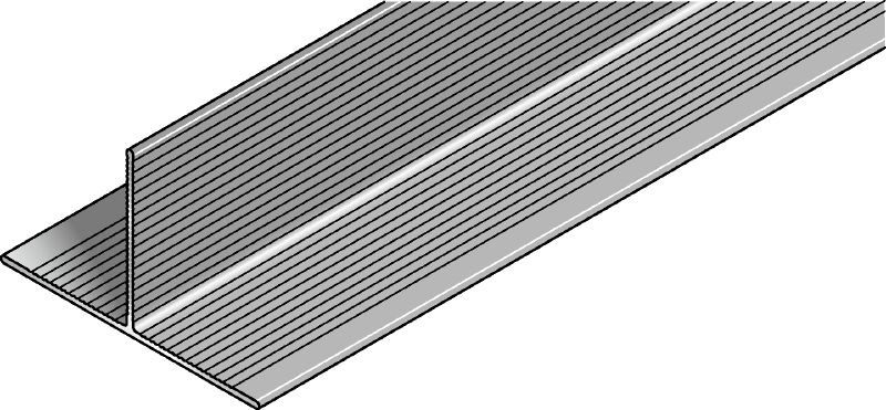 MFT-T Rail T-shaped aluminum rail for assembling vertical and horizontal façade panel substructures