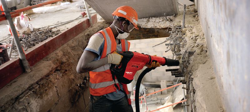 Système d'aspiration de poussière TE-DRS-Y Système d'aspiration de poussière pour forage et burinage du béton avec les burineurs Hilti SDS Max (TE-Y) Applications 1