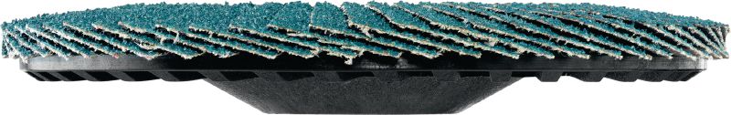 Disque à lamelles convexes filetées AF-D PL SP Disques à lamelles convexes à support plastique de première qualité avec filetage pour le ponçage grossier ou fin de l'acier inoxydable, de l'acier et d'autres métaux