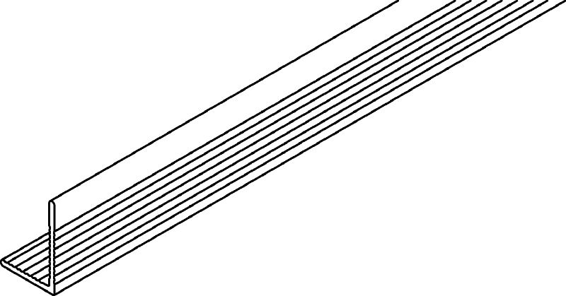 Rail MFT-L Rail en aluminium en forme de L pour la construction des sous-structures d'assemblage de façades verticales et horizontales