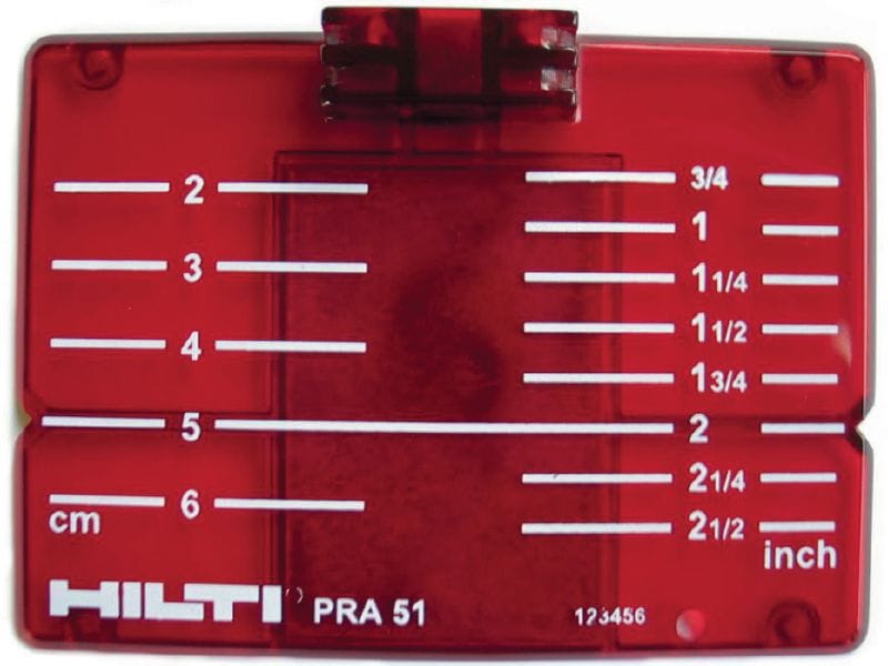 Target plate - imperial/metric PRA 51 