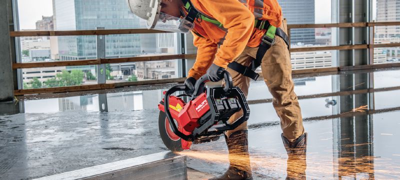DSH 600-22 Battery cut off saw Battery powered cut off saw for concrete, metal and masonry (Nuron battery platform) Applications 1