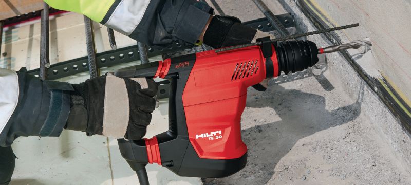 TE 30-AVR Rotary hammer Powerful SDS Plus (TE-C) rotary hammer for heavy-duty concrete drilling and corrective chiseling, with Active Vibration Reduction (AVR) Applications 1