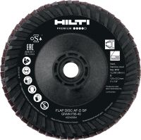 Disque à lamelles AF-D FT PL SP Disques à lamelles plates à support plastique de première qualité avec filetage pour le ponçage grossier ou fin de l'acier inoxydable, de l'acier et d'autres métaux