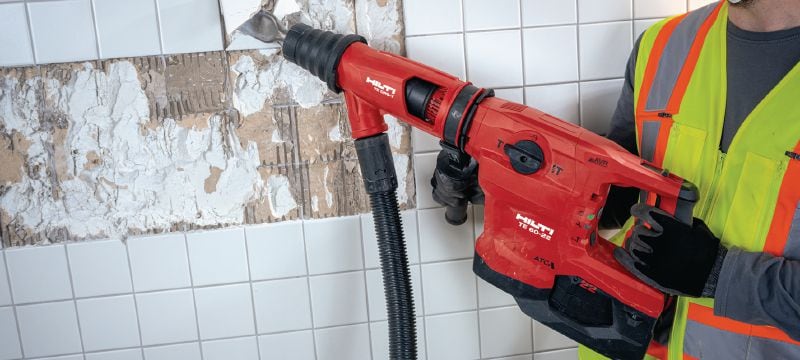 TE 60-22 Cordless rotary hammer Cordless SDS Max (TE-Y) rotary hammer with Active Vibration Reduction and Active Torque Control for heavy-duty concrete drilling and chiseling (Nuron battery platform) Applications 1