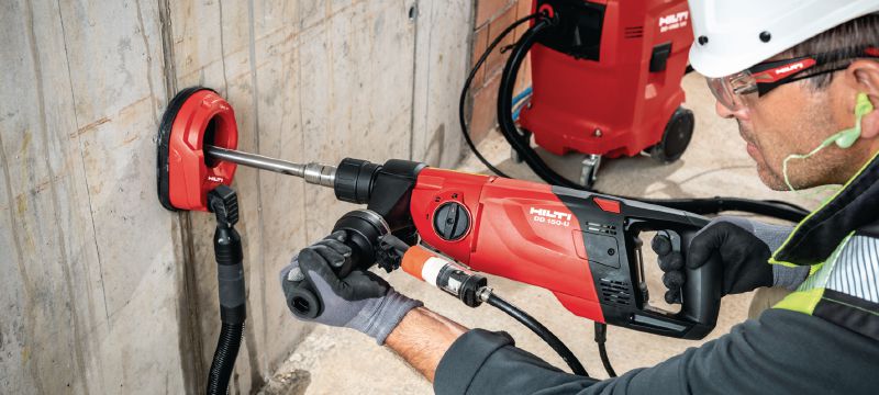 Carotteur DD 150-U Carotteuse diamant compacte et légère pour carottage à la main ou sur colonne, avec un diamètre compris entre 8 et 162 mm (5/16 et 6-3/8) Applications 1