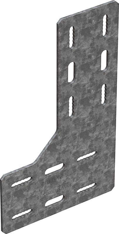 MT-C-GLP L A OC L-shaped flat connector plate L-shaped flat profile connector for assembling and bracing modular supports in moderately corrosive environments