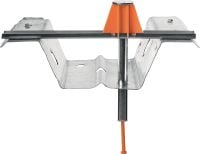 KCM-MD Kwik Cast cast-in-place anchor, long plate Ultimate-performance multi-thread long plate cast-in-place anchor for concrete on metal deck with approvals Applications 1