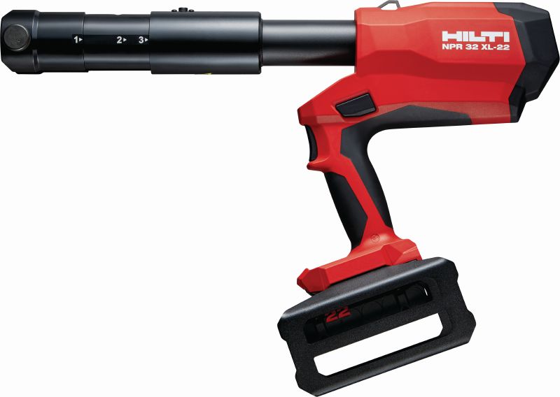 Sertisseuse NPR 32 XL-22 Sertisseuse à poignée pistolet sans fil pour charges lourdes, compatible avec les mâchoires et les anneaux de 32 kN interchangeables (plateforme de batteries Nuron)