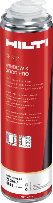 Mousse pour fenêtres et portes basse pression CF 812 WD Mousse basse pression pour l'étanchéité à l'air, le colmatage et l'isolation des portes et fenêtres sans déformer les cadres ou les montants