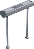 Rail d'ancrage HAC-V standard Rails d'ancrage préscellés avec une capacité de charge améliorée et de multiples profondeurs d’implantation, pour une fixation économique des façades-rideaux