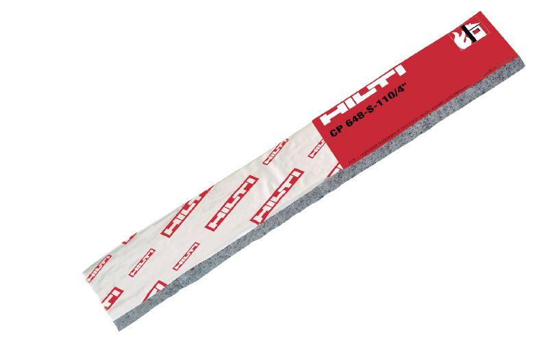 CP 648-S firestop single wrap strips Pre-cut, intumescent, flexible firestop wrap strip to help create a fire and smoke barrier around combustible pipe penetrations